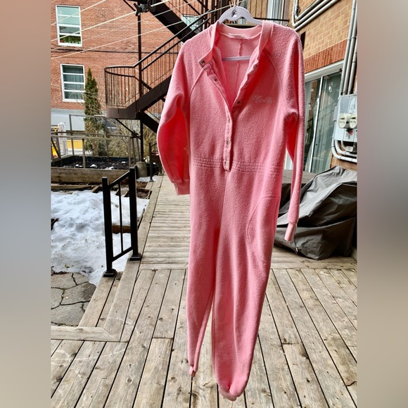 Mr. Robert Other - Vintage Cuddler Pink Lounge Onesie Jumpsuit / Combo Cuddler Rose Pyjama S/M
